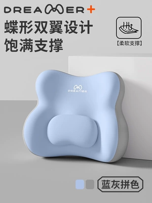 Waist support for Workstation and - patented-adjustable-convex-point-lumbar-supportblue-and-gray-color-combination