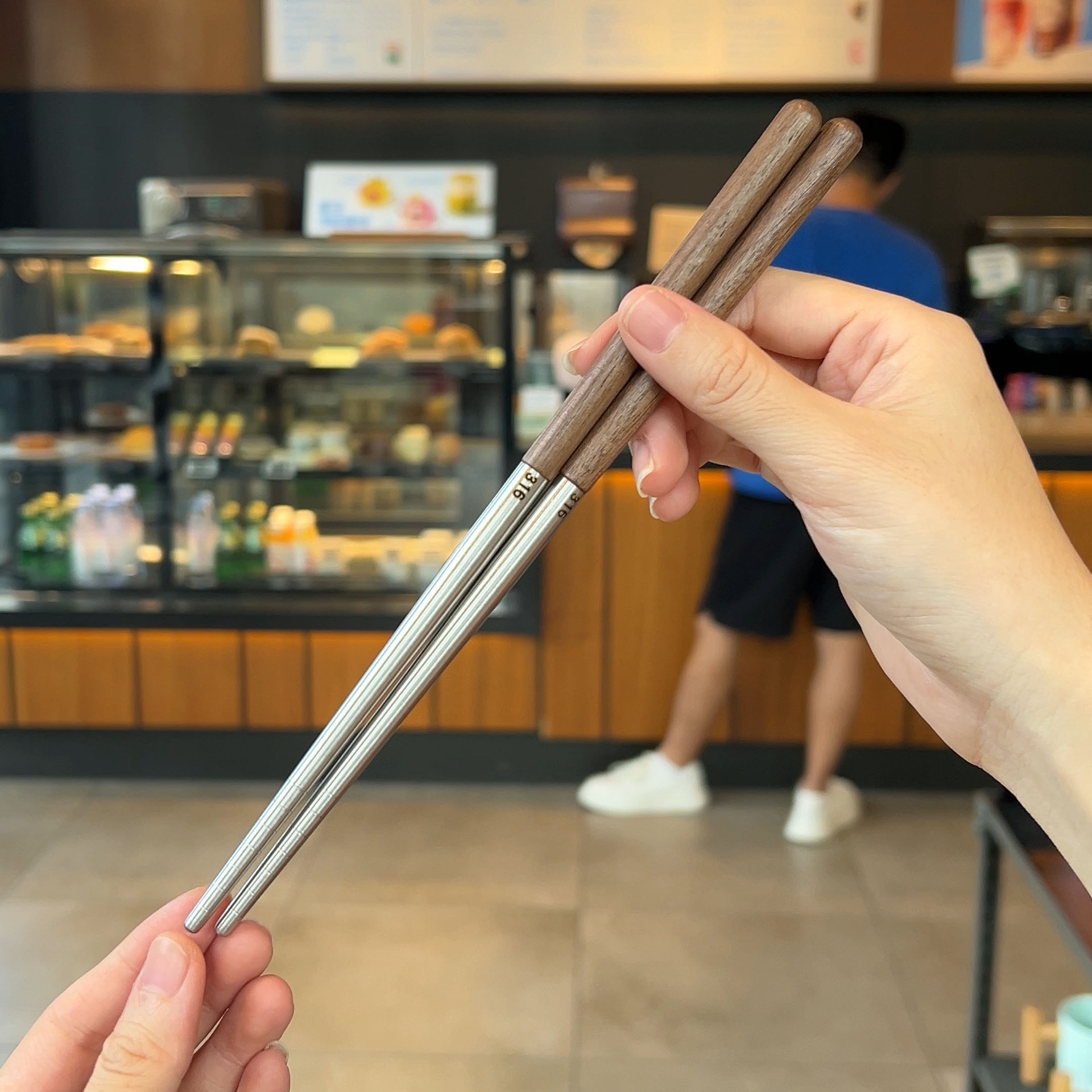 316 palillos de acero inoxidable cubiertos domésticos de alta calidad a prueba de quemaduras para una persona un palillos para una persona