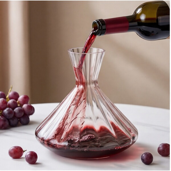 Crystal creative wine decanter with rhinestones