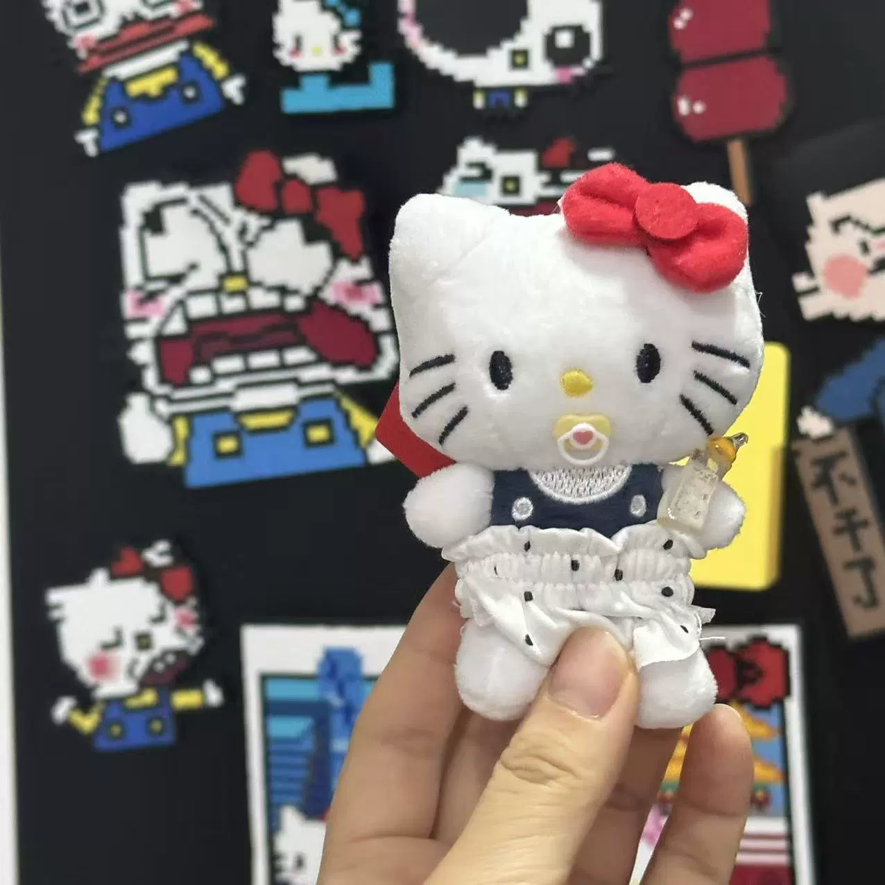 Плюшевая подвеска-брелок для ключей (Hello Kitty) симпатичная кукла, мягкая мини-плюша 10+ вариантов дизайна, подарок 0.038 кг