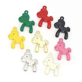 合金立体彩色烤漆木马耳饰项链包包手链钥匙扣手作diy饰品配件