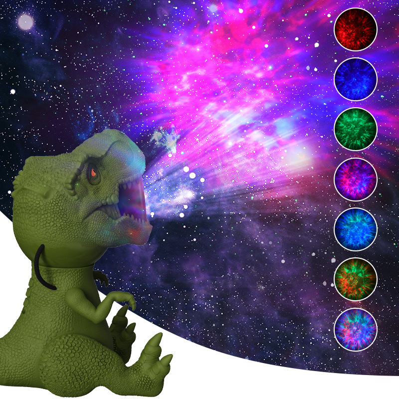 Lámpara de cielo estrellado de astronauta transfronterizo, lámpara de proyección de la luna, lámpara de audio Bluetooth, lámpara de noche de dinosaurio, lámpara de ambiente, luz nocturna