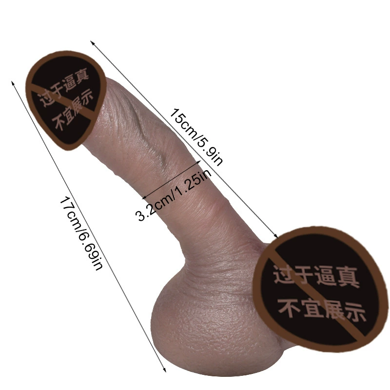 Silicone realistic dildo, liquid silicone soft G-spot stimulator with suction base, multiple styles