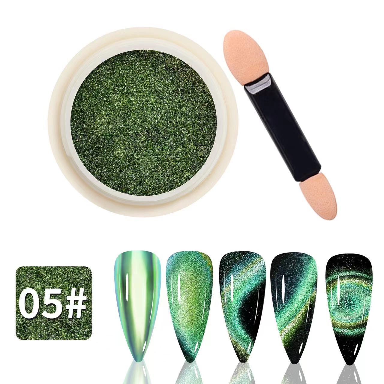 Polvo de ojo de gato 5D de alta calidad, polvo de ojo de gato de cristal, polvo de ojo de gato francés, polvo de absorción magnética súper fuerte.