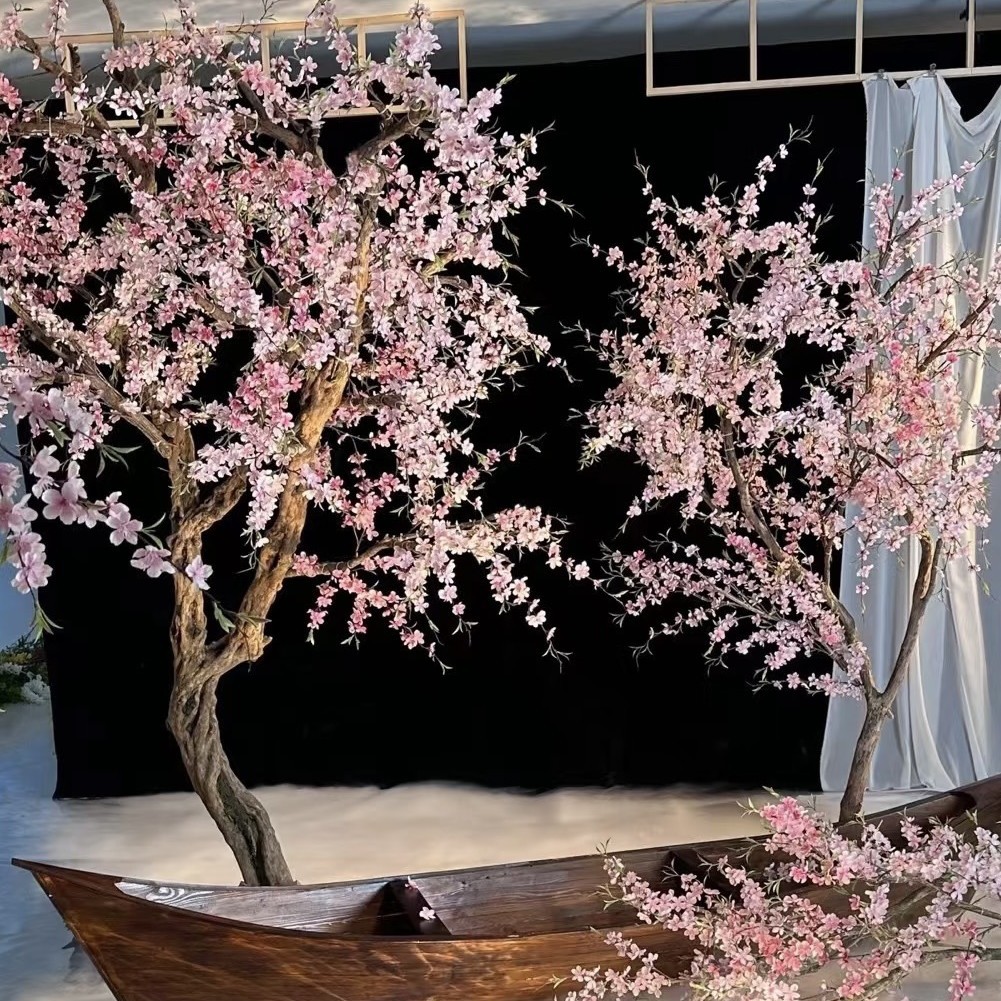 厂家直销桃花景观 仿真樱花树 节庆装饰品 许愿树道具 摆放家居装