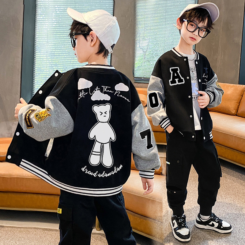 Uniforme de béisbol de camuflaje masculino modelo primavera y otoño 2025 nueva chaqueta elegante de moda para niños de tamaño medio a grande image 2
