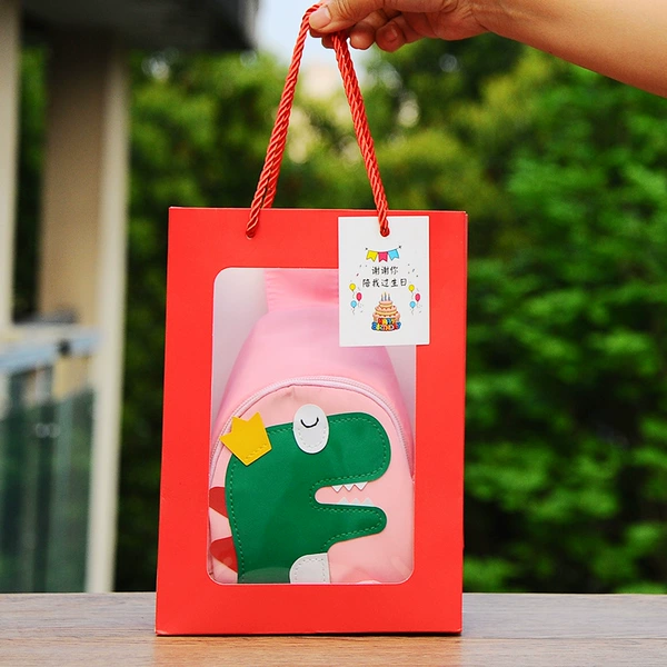 Upgraded Pink Dinosaur + Birthday Red Skylight Gift Bag