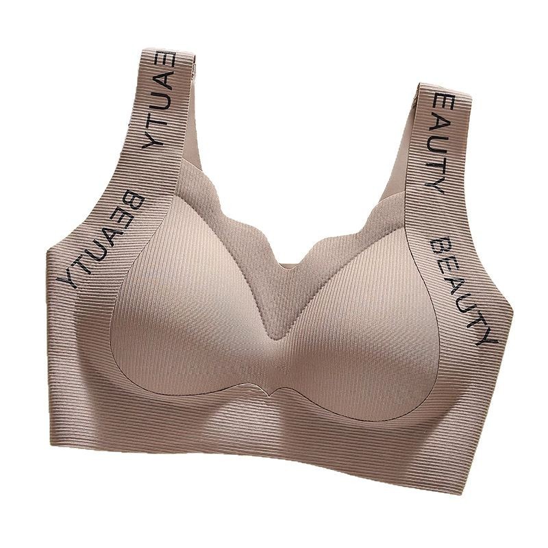 Taobao estilo caliente ropa interior sin costuras para mujer, pechos grandes, pechos pequeños, tallas grandes, adelgazamiento de verano, senos, sujetador de chaleco deportivo anti-caída