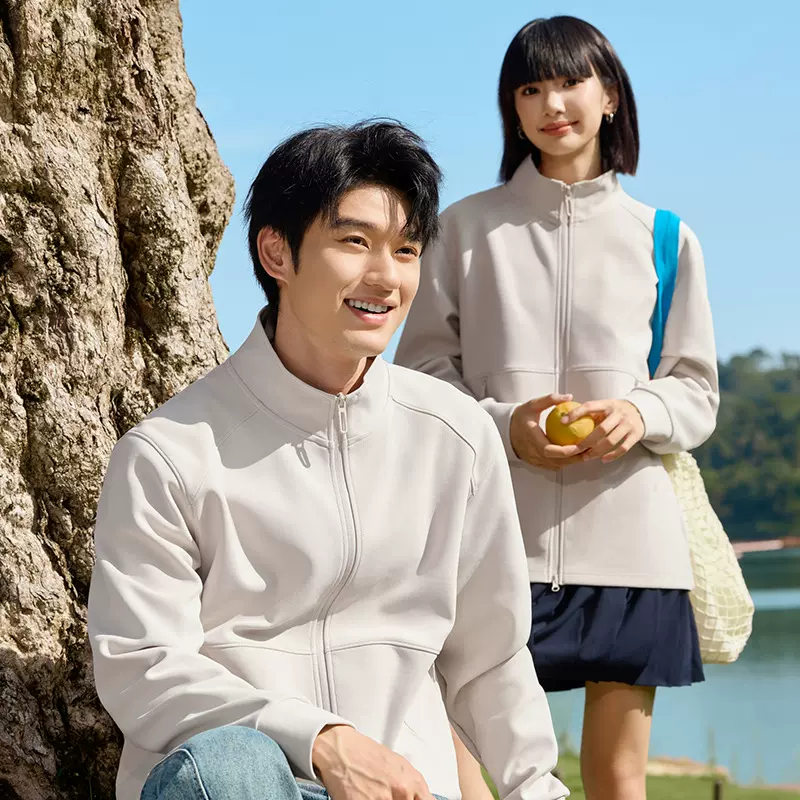 秋冬立领卫衣定制印logo休闲外套潮流纯色卫衣定制工作服商务夹克