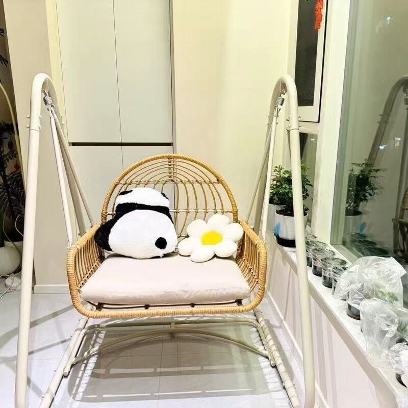 家庭用ハンギングチェアバルコニースイング屋内シングルハンギングチェアスイングラビングルームハンギングバスケットダブルハンモックインターネットセレブかわいいスイング|undefined