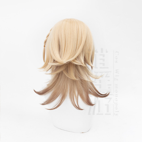 Xiaoyaoyou Genshin Impact Xumi Kawi light golden gradient mixed brown style medium-long hair cosplay wig