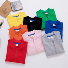 新款儿童秋季服装男童女童拉链卫衣外套休闲运动上衣logo