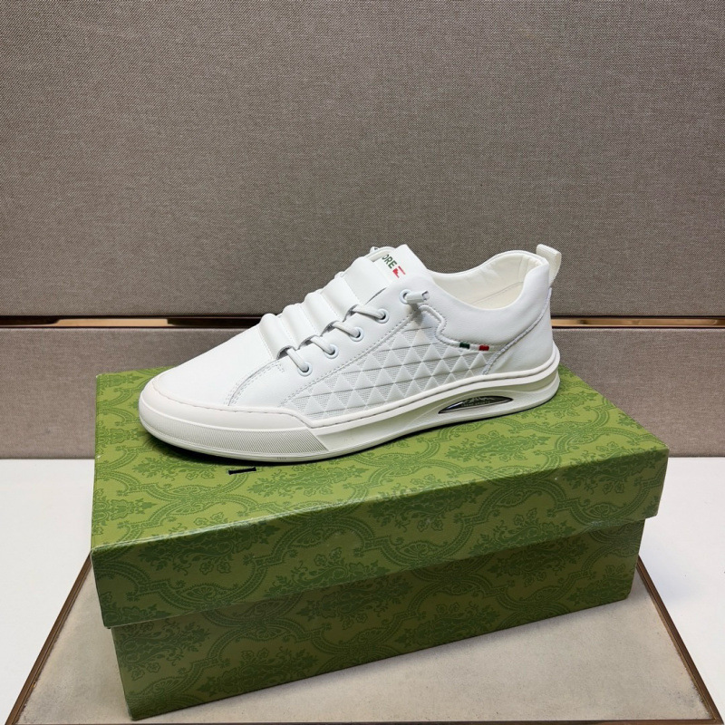 White Casual Trainers For Men Breathable Versatile Sports Shoes_voghion.com