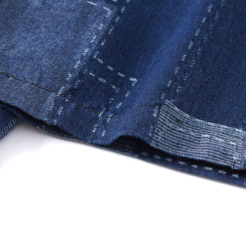 Vêtements pour hommes patchwork jambe large multi-poches jeans rétro rue silhouette ample pantalons de travail pour hommes et femmes_voghion.com