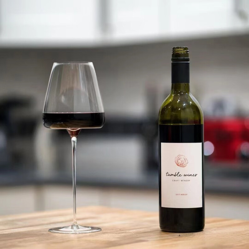 Tazas de vino super delgadas, tazas de cristal de fondo de manzana, tazas de bordeaux rápidas.