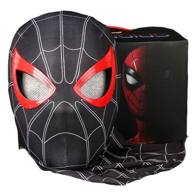 Universo vertical millas Spider-Man casco ojo móvil manual parpadeo máscara araña héroe expedición
