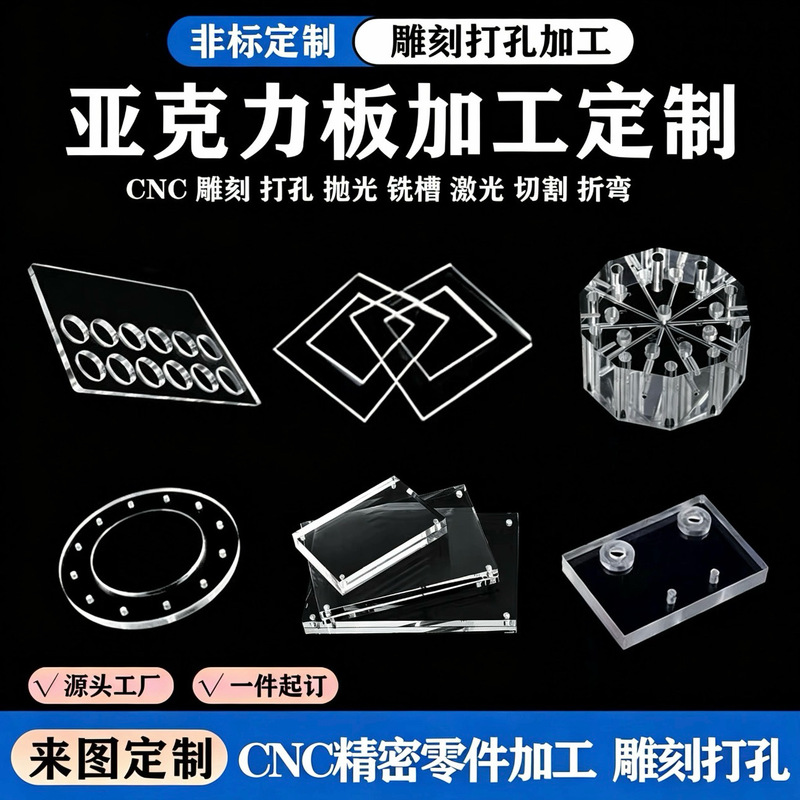 Acrylic Transparent Sheet Parts Processing, Organic Glass Cutting into Any Shape and Size, Plastic Sheet Uv Printing