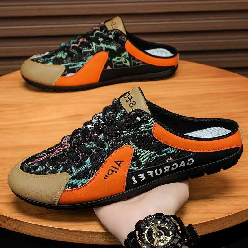 Мужские полуботинки Баотоу 2025, оптовая продажа за границу, дышащие, без каблука, повседневные, слипоны