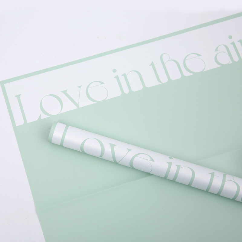 Papel de regalo de flores con atmósfera amorosa de Lizhiran, papel impermeable Ouya, material de embalaje para ramos de San Valentín