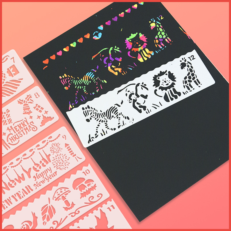 A4 Colorful Scratch Card Paper for Children DIY Scratch Off Creative Colored Scratch Paper 16K 8K Handmade Scratch Book