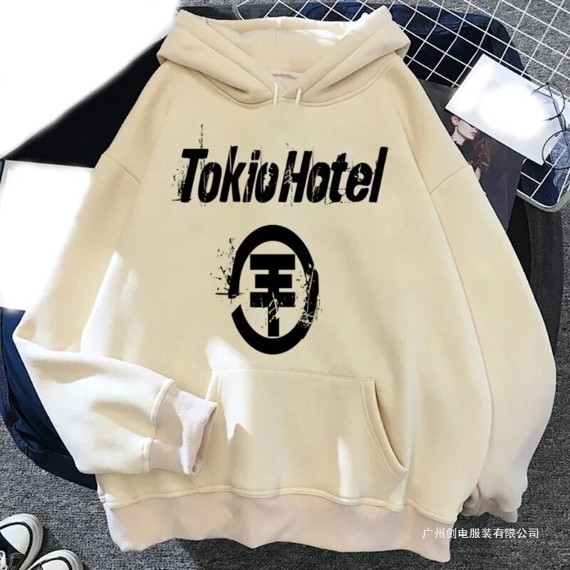 Men's Tokyo Hotel Sweatshirt with Rock Band Print, Perfect for Everyday Casual Wear, Loose Fit