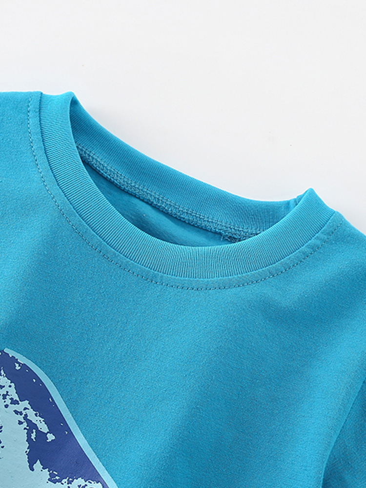 Malwee transfronterizo niño camiseta de cuello redondo de verano nuevo estilo europeo y americano de niños de manga corta casual camiseta de ropa infantil