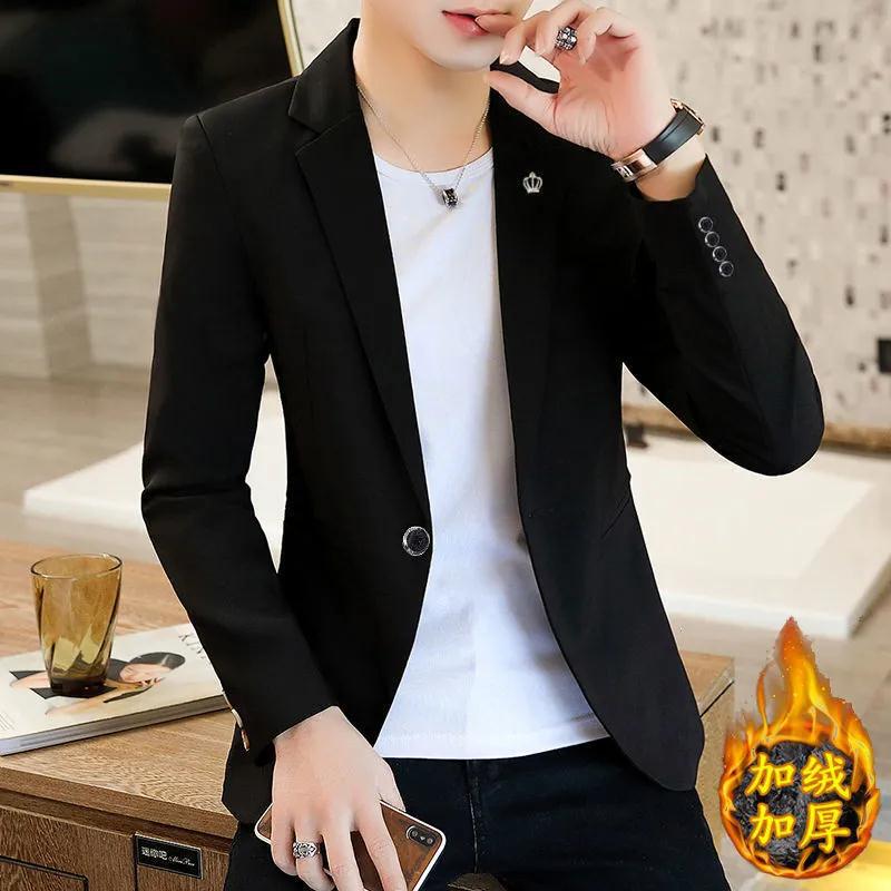 2024 Autumn and Winter Small Suit Slim-fit Korean Men's British Casual Suit Teenagers Handsome Jacket 2024 Autumn and Winter Small Suit Slim-fit Korean Men's British Casual Suit Teenagers Handsome Jacket
