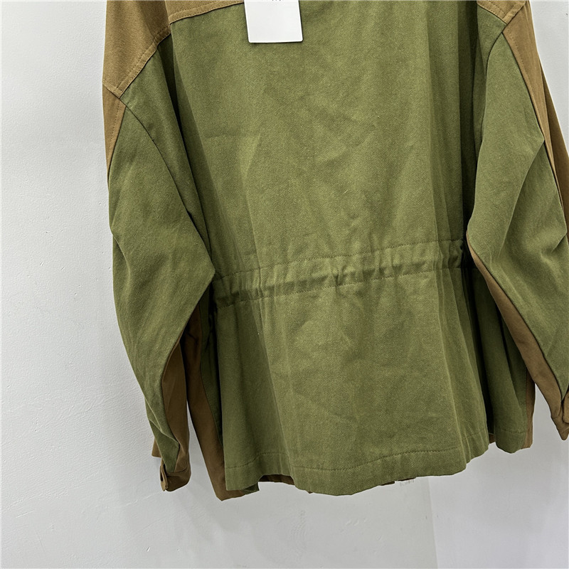 Chaqueta Rompevientos Holgada con Contraste de Color y Cierre de Cremallera