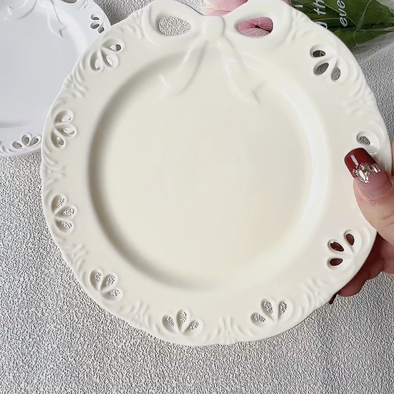 Placa de lazo amarillo crema