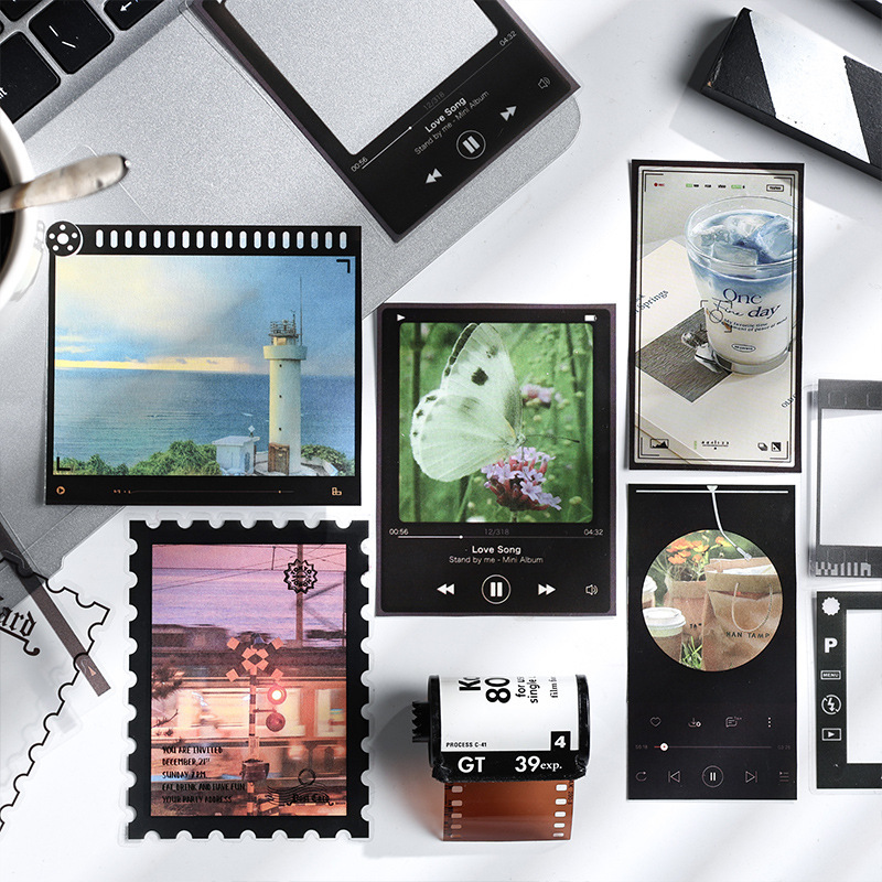 Impresión colección transparente pegatinas de mascotas impermeables diy diario pegatinas transfronterizas marcadores de película pegatinas decorativas de fotos