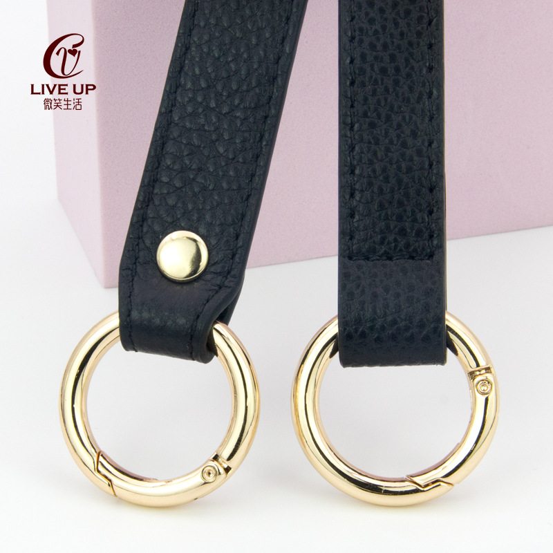 1 # correa de Bolso Negro hombres y mujeres bolsa Correa accesorios mango correa de mano correa de bolsa corta