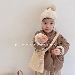 2023 Children's Autumn/Winter Coat Korean Style Fleece Thick Cotton Jacket Girls' Winter Coat 21808