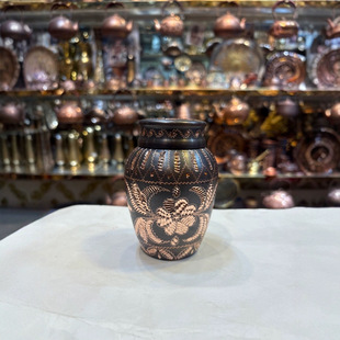 Pure Copper Handmade Tea Cans Hand-Engraved in Kashgar, Xinjiang