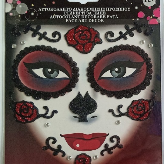 Pegatinas faciales de carnaval de Navidad, fiestas navideñas, pegatinas faciales de diamantes de imitación, diamantes de cebolla verde, maquillaje de escenario, mariposas faciales, brillo, diamantes de cebolla verde