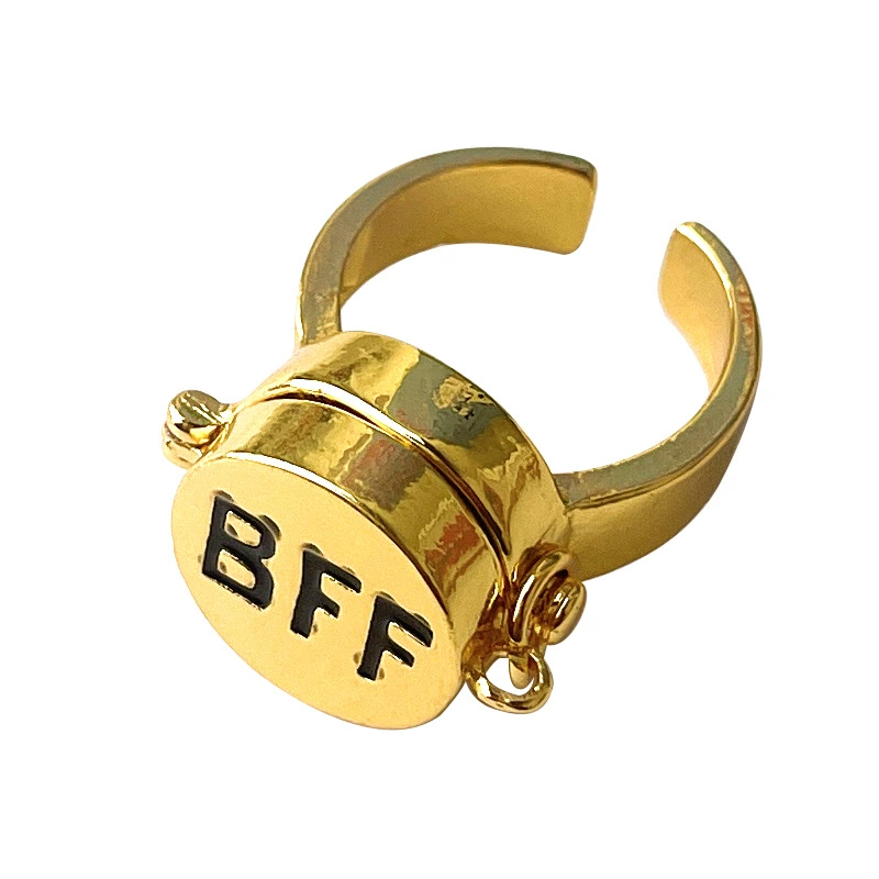 Rotatable Sponge-themed Kids Ring, adjustable one-size, spinning charm novelty