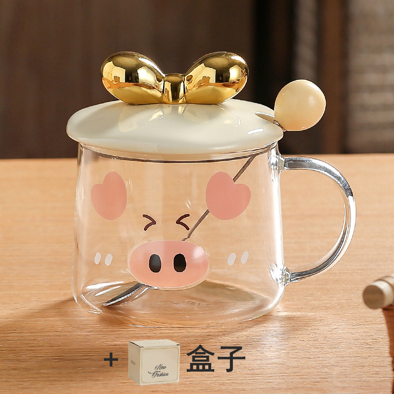 オフィスの漫画のグラスのレリーフの3dかわいいマグカップの牛乳はコップの会社の贈り物を飲みます。|undefined