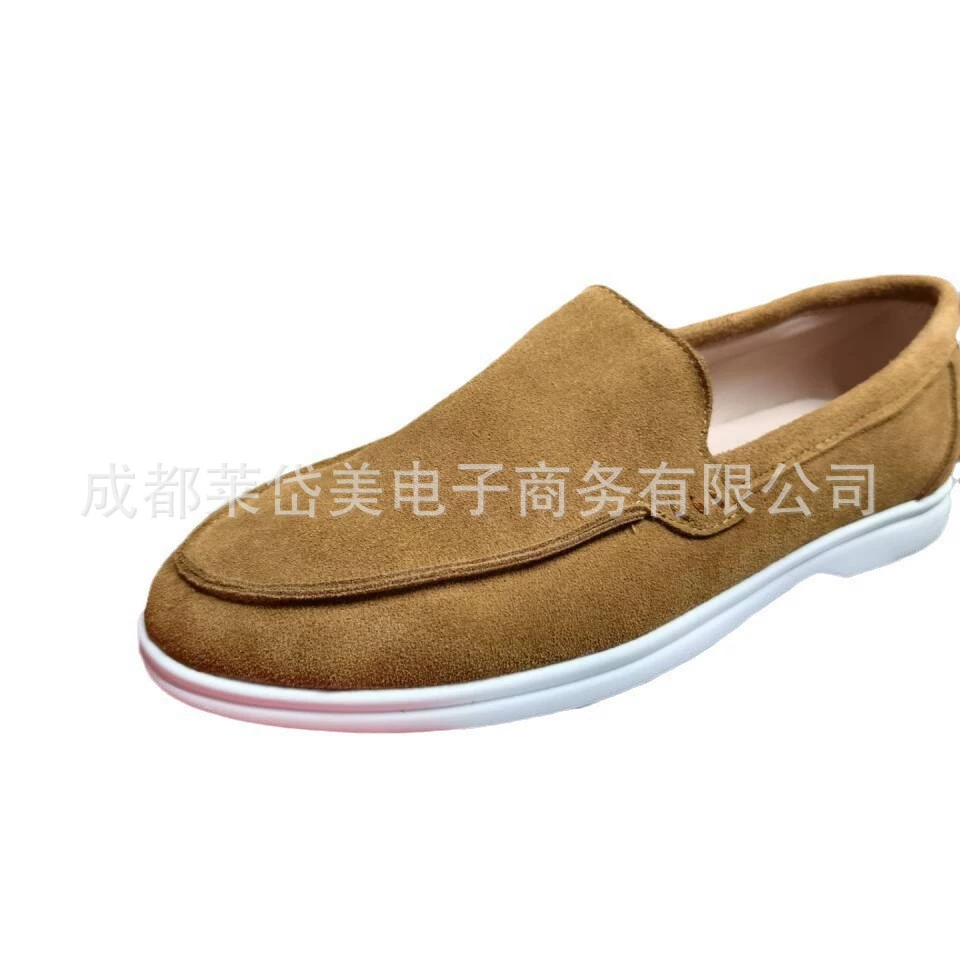 Мужская педаль ленивая обувь дикая обувь 40-48 больших размеров плоская повседневная обувь кожаная мужская обувь