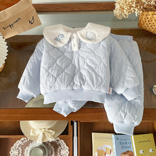 【现货】儿童加绒加厚童套装2025秋冬新款女童加绒加厚保暖两件套