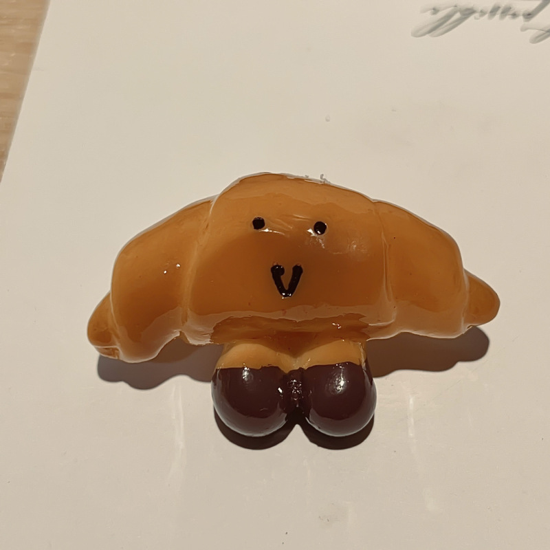 下駄アクセサリー diy 靴花模擬食品おもちゃアルカリ水パンクロワッサン東大門クロスボーダーホット販売靴バックル|undefined