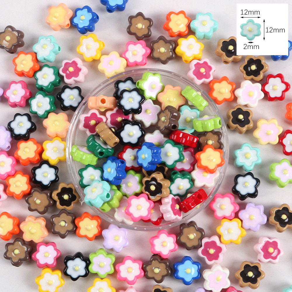 72# wavy six-petal flower beads