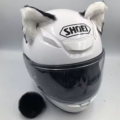 Headwear, Helmet, Detachable 3D — Motosiklet dəbilqələri - iron-wire-simulation-front-white-back-black-ears-tail