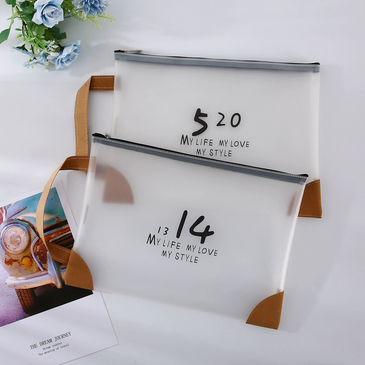 Subject classification file storage student classification large capacity test paper book learning ins Korean style file bag