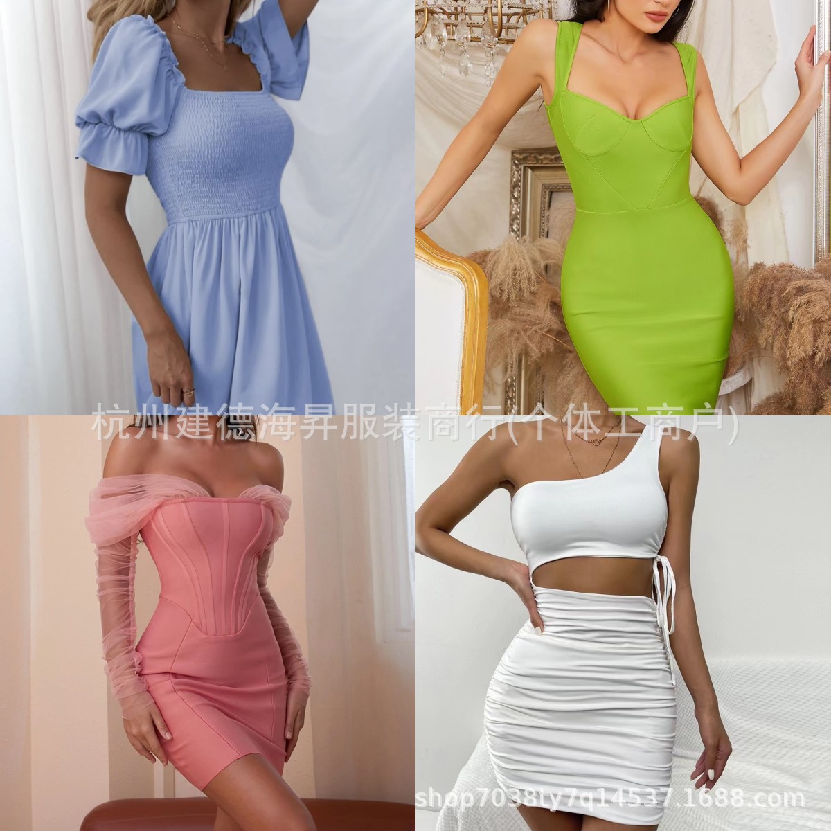 Nuevo vestido de shein mujer de verano temperamento vestido de moda sexy chica delgada vestido suministro transfronterizo