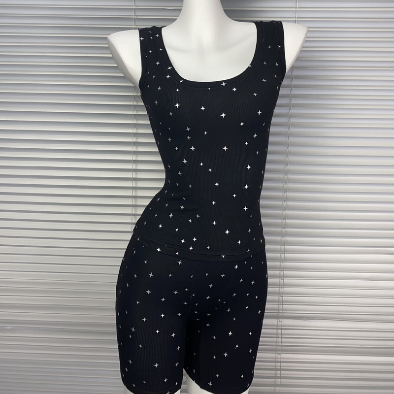 Niche Sk*S Kim Kardashian Valentine's Day Series Cotton Rib Stretch Cotton Ribbed Tank Top and Shorts Set Niche Sk*S Kim Kardashian Valentine's Day Series Cotton Rib Stretch Cotton Ribbed Tank Top and Shorts Set