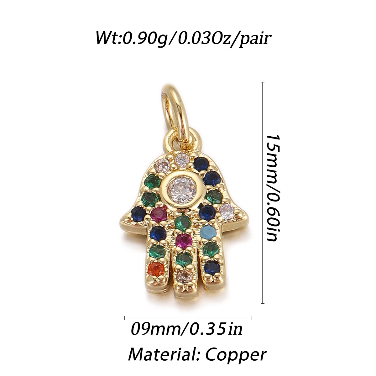 1g Weight Pendant Jewelry Making Type 9 * 15mm Jewelry Making Size DIY Ornament Accessories Classification 1 Piece Quantity Copper Material Devil's Eye, Hand Of Fatima Pattern All Seasons Season Polished Finish Plating Design Elegant, Vintage Style Style 1 Piece 9 * 15mm Copper Devil's Eye Hand Of Fatima Polished Pendant DIY Ornament Accessories 无