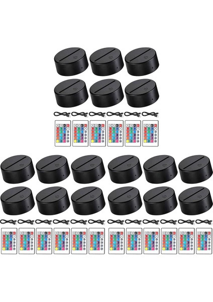 Transfronterizo nuevo exótico 3D luz de la noche titular USB Toque control Remoto colorido luz de la noche lámpara de mesa de acrílico combinación base