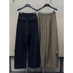 R13 13 行 2025 夏の新綿とリネンアメリカンスポーツカジュアルパンツ作業服ワイドレッグルーズカジュアルパンツ