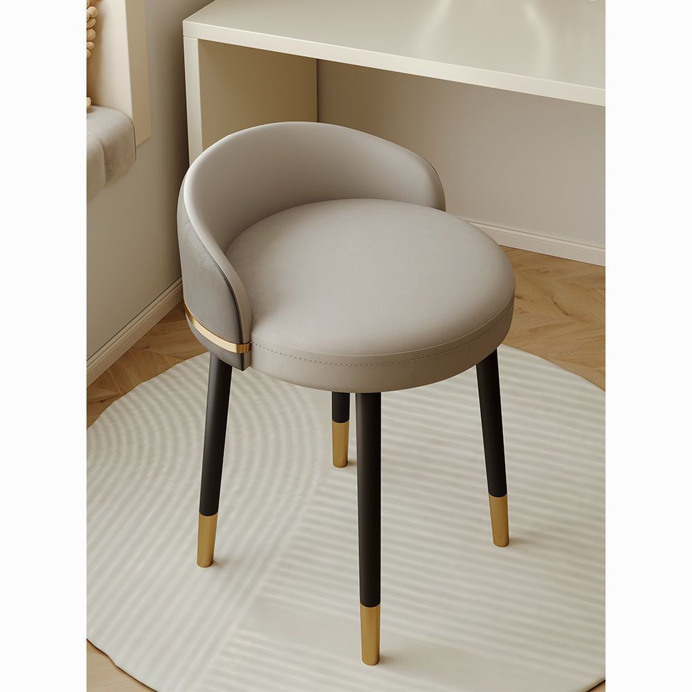 Internet Celebrity Chair Light Luxury Cream Style Dressing Table Chair Backrest Makeup Stool Girls Bedroom Home