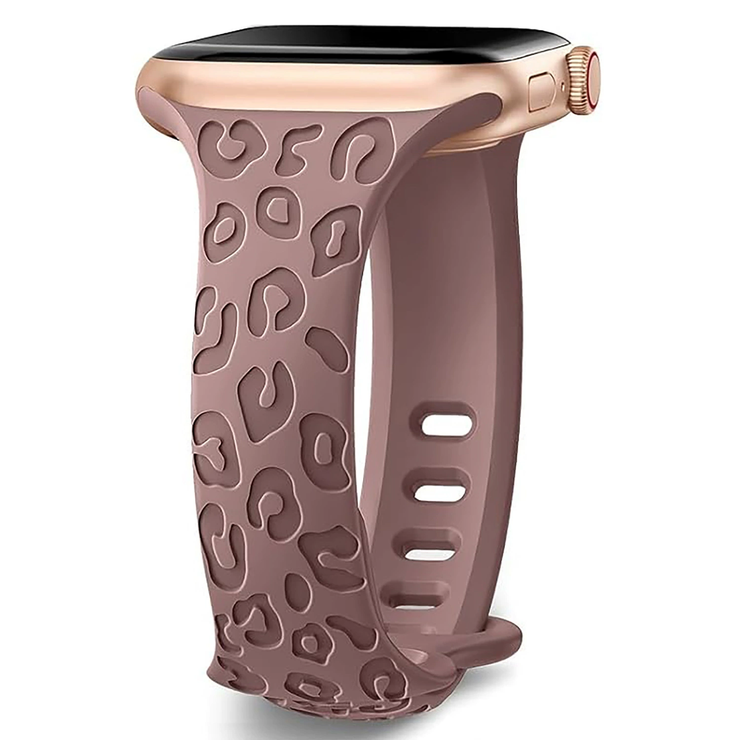 Подходит для ремешка Apple Watch applewatch 8 поколения/S9 маленький пояс бабочка пряжка гравировка вогнутая леопардовая силиконовая лента