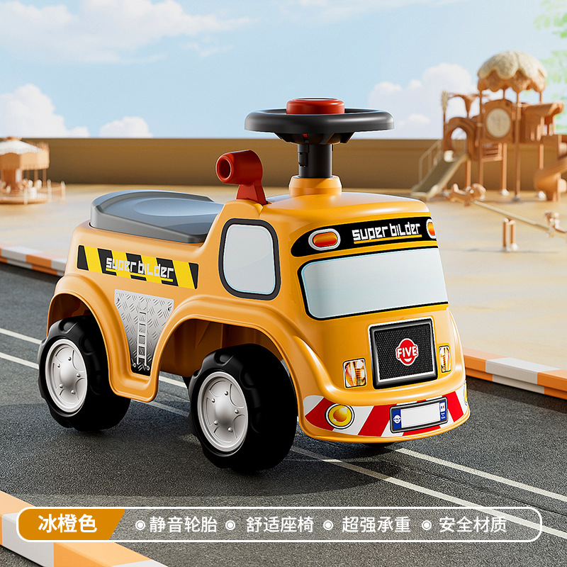 Coche de torsión para niños, coche de bomberos para niños, patineta de 1 - 3 años de edad, coche de equilibrio de cuatro ruedas, coche de juguetes para bebés